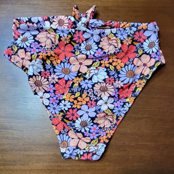 Time and Tru High Waisted Retro Floral Bikini Bottom - Picture 2 of 3
